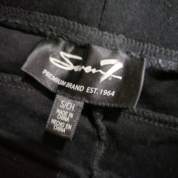 Seven7 Black Pull on Legging Ponte 4 Way Stretch Pants Scallop Hem, Sz S - Picture 2 of 8